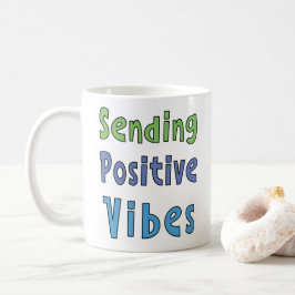 Caneca De Café Enviando Vibes Positivas