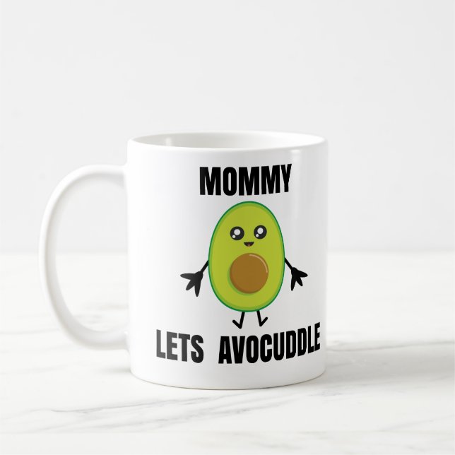 Caneca De Café ENVIANDO VOCÊ AVOCDdle DIA DE AS MÃES PUN T-Shirt  (Esquerda)