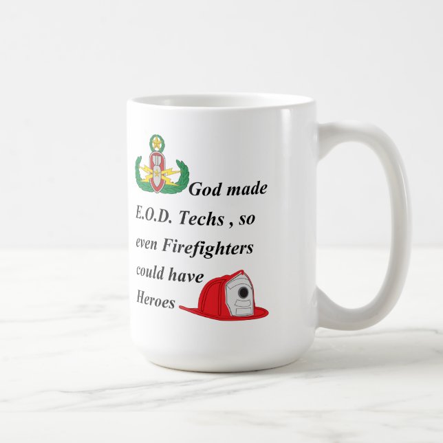 Caneca De Café EOD - Heróis do sapador-bombeiro (Direita)
