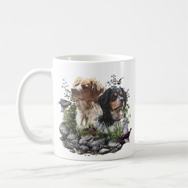 Caneca De Café Epagneul Breton, Bretanha Spaniel (Esquerda)