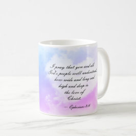 Caneca De Café Ephesianos 3:18 Quão vasto e profundo é o amor pel