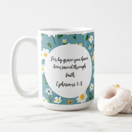 Caneca De Café Ephesians 2:8 Christian Coffee Mug