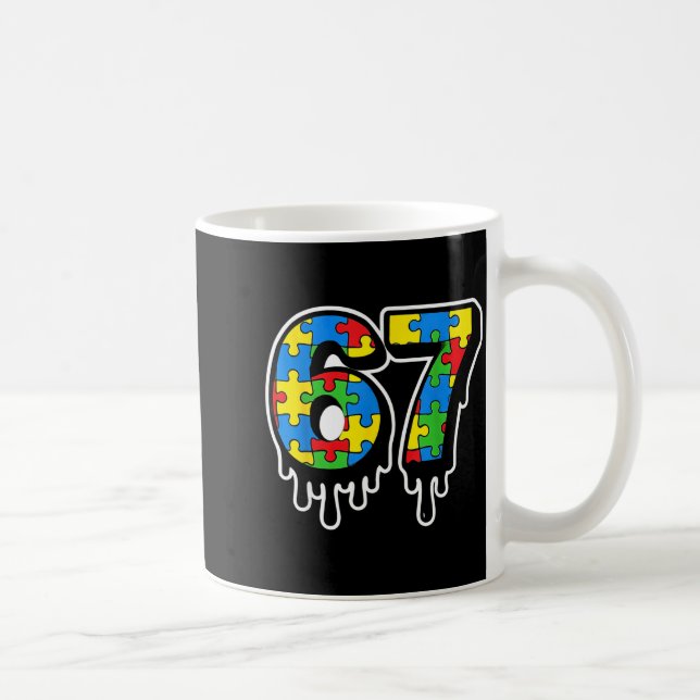 Caneca De Café Epic 67 Six Autism Drip Seven Number (Direita)