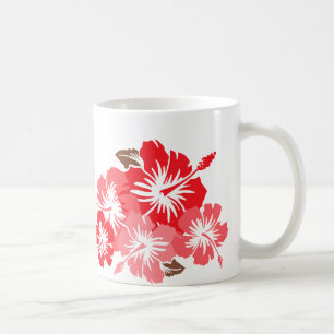 Caneca De Café "Epic Hibiscus" em Coral Mug
