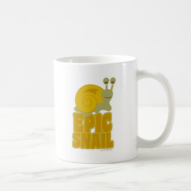 Caneca De Café Epic Snail Diversão Parody Mollusk (Direita)