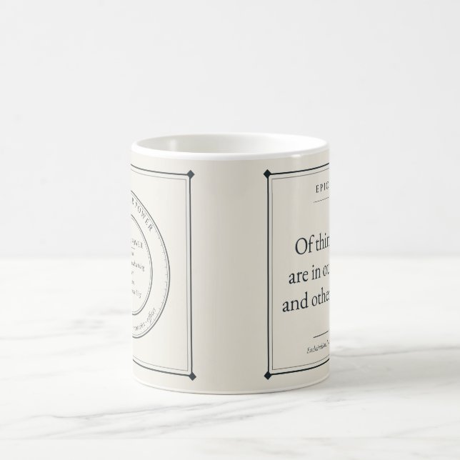 Caneca De Café Epictetus Em Nosso Poder Dicotomia de Controle (Centro)