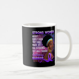 Caneca De Café Epilepsia Consciência Forte Mulheres Negras Guerre