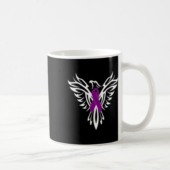 Caneca De Café Epilepsia Consciência Roxa Fênix (Direita)