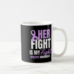 Caneca De Café Epilepsia Design de Consciência Ela Combateu Meu P