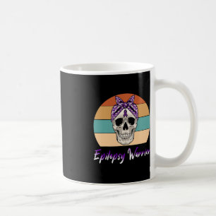 Caneca De Café Epilepsia Guerreira Vintage Caveira Roxa Epílis