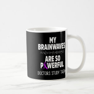 Caneca De Café Epilepsia Sensibilização Cérebro Onda Guerreira Ep
