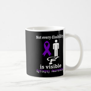 Caneca De Café Epilepsia Sensibilização Roxo Suporte Epilepsia da