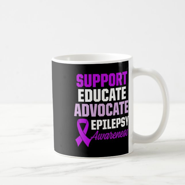 Caneca De Café Epilepsy Awareness Epileptic Warrior Survivor 1  (Direita)