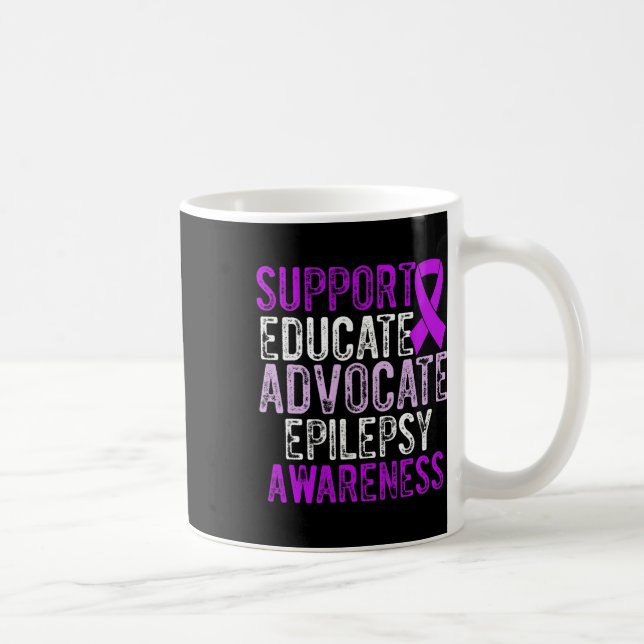 Caneca De Café Epilepsy Awareness Epileptic Warrior Survivor 10  (Direita)