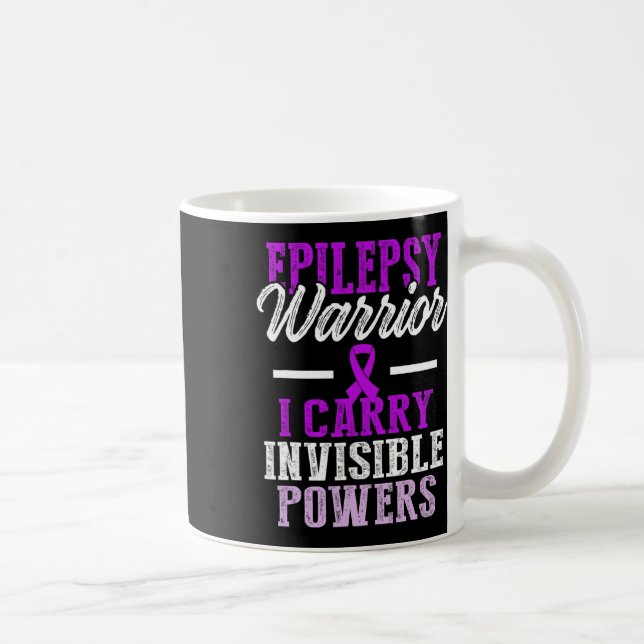 Caneca De Café Epilepsy Awareness Epileptic Warrior Survivor 11  (Direita)