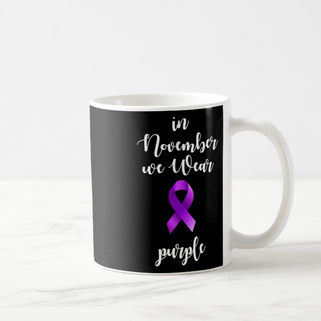 Caneca De Café Epilepsy Awareness Month In November We Wear Purpl (Direita)