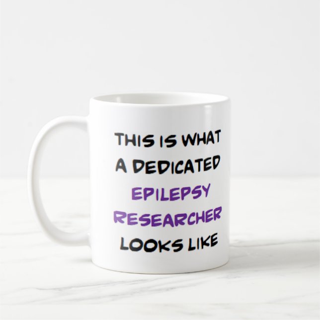 Caneca De Café epilepsy researcher, dedicated (Esquerda)