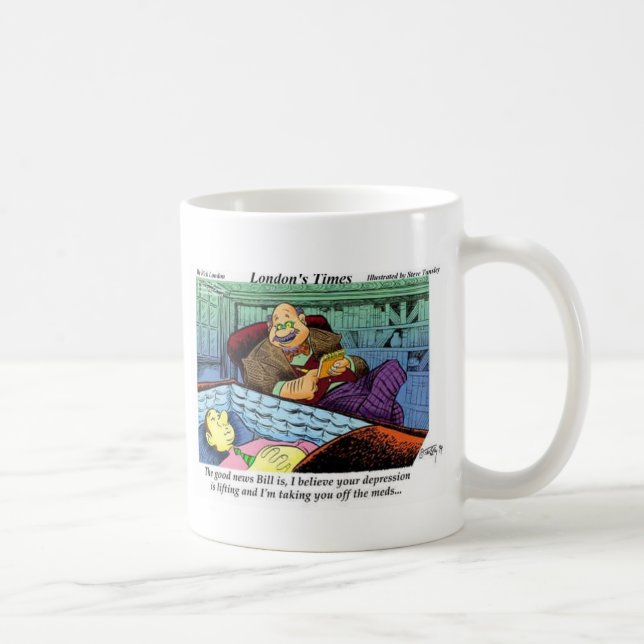 Caneca De Café Época de Prozac Presentes Engraçados e Colecionáve (Direita)