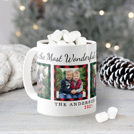 Caneca De Café Época Mais Maravilhosa Foto de Xadrez de Natal