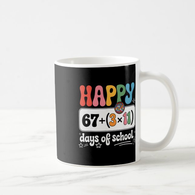 Caneca De Café Equação Matemática Dia 100 Professor Groovy 100 Di (Direita)