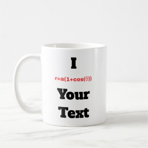 Caneca De Café Equação Polar Personalizável (I Coração)