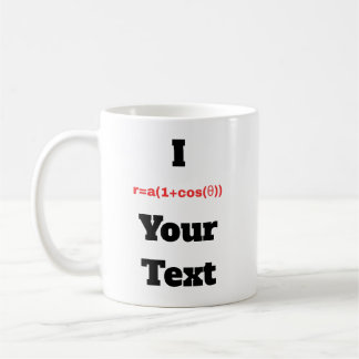Caneca De Café Equação Polar Personalizável (I Coração)