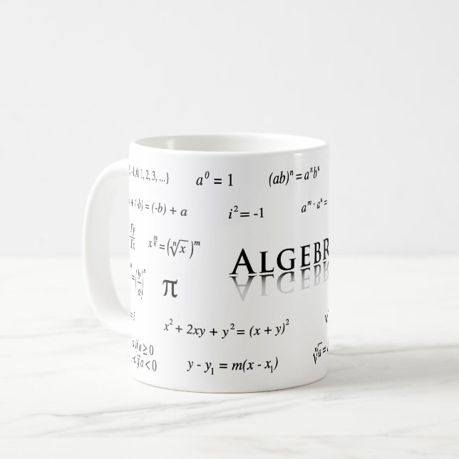 Caneca De Café Equações da álgebra (Frente Esquerda)