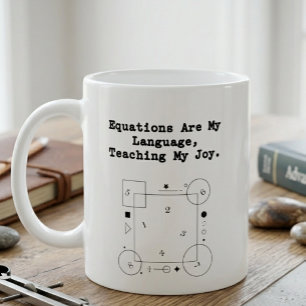 Caneca De Café Equações Minha Linguagem   Ensinando Minha Alegria