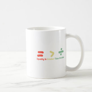 Caneca De Café Equality Is Greater Than Division Math Black Histo