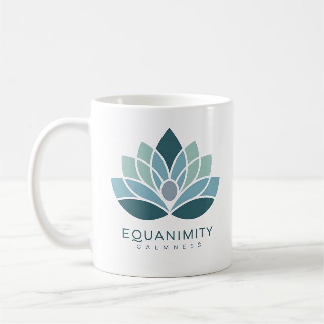 Caneca De Café Equanimidade Calmidade Lotus Yoga Meditação Mindfu (Esquerda)