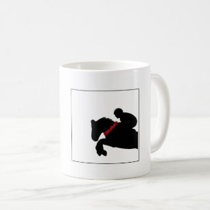 Caneca De Café Equestre Equestre Show Rider Jumper Rosas vermelha