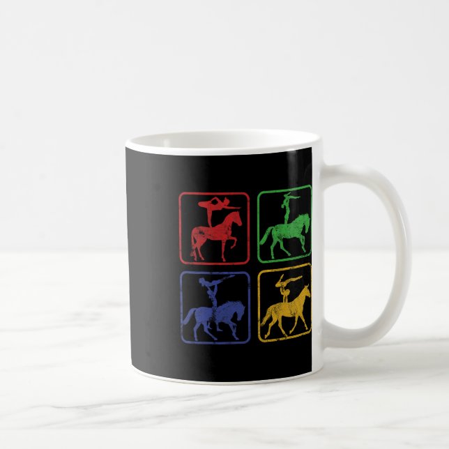 Caneca De Café Equestrian Vaulting Horseback Riding Horses Dressa (Direita)