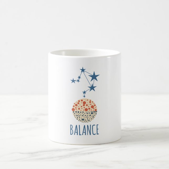 Caneca De Café Equilíbrio astrologístico do símbolo Tasse (Centro)