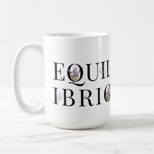 Caneca De Café Equilibrio (con fiori viola; Italiano)