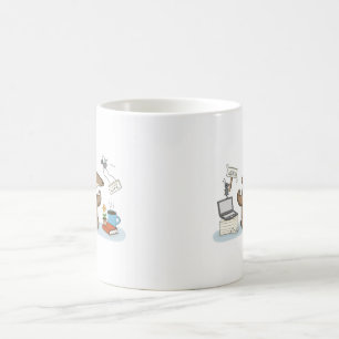 Caneca De Café Equilíbrio entre Trabalho e Vida Tamanduá