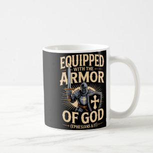 Caneca De Café Equipado Com A Armadura De Deus Versículo Bíblico