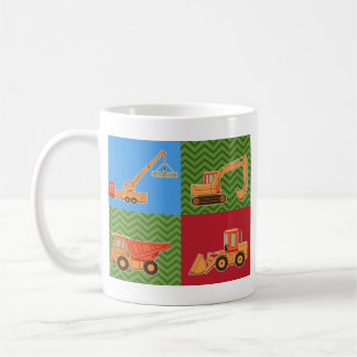 Caneca De Café Equipamento pesado do transporte - colagem