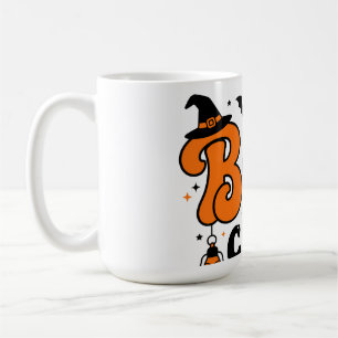 Caneca De Café Equipe Boo Retro Fofa Design Assustador de Hallowe