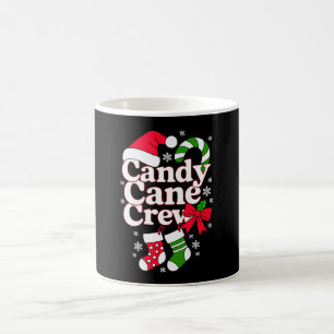 Caneca De Café Equipe Candy Cane Natal Chapéu do Papai Noel Floco