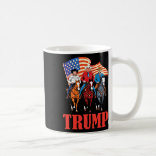Caneca De Café Equipe da Bandeira Americana dos EUA Trump Cowboy