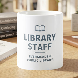 Caneca De Café Equipe da Biblioteca Amante de Livros Personalizad