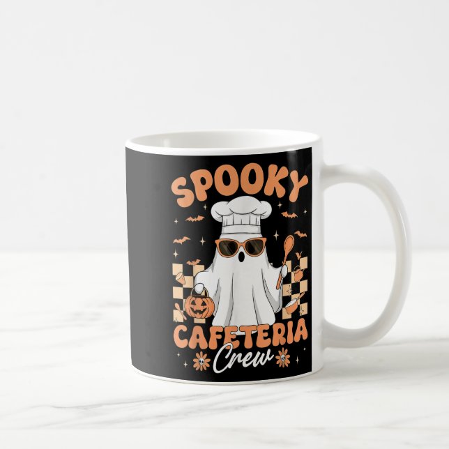 Caneca De Café Equipe da Cafeteria Assustadora Senhora do Almoço  (Direita)