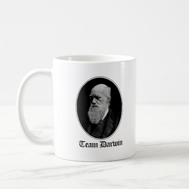 Caneca De Café Equipe Darwin - evolução da equipe - - Pro-Ciência (Esquerda)