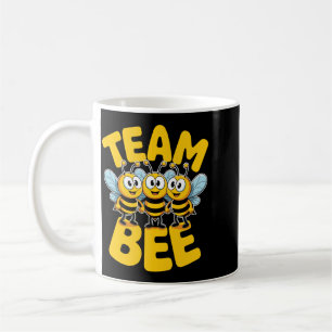 Caneca De Café Equipe de Abelhas Masculinas Fofa Caricatura Apicu