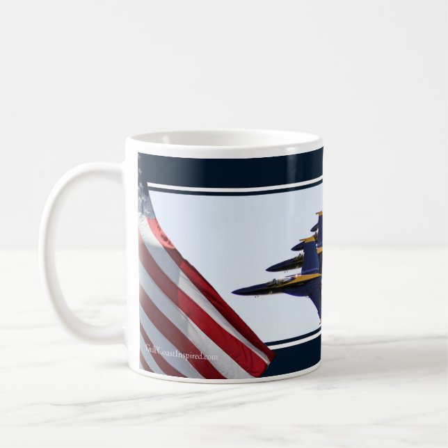 Caneca De Café Equipe de Aerobática marinho Pensacola, FL (Esquerda)