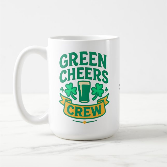 Caneca De Café Equipe de Aplausos Verdes Celebração Divertida do  (Esquerda)