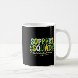 Caneca De Café Equipe de Apoio Groovy Verde Conscientização da Sa