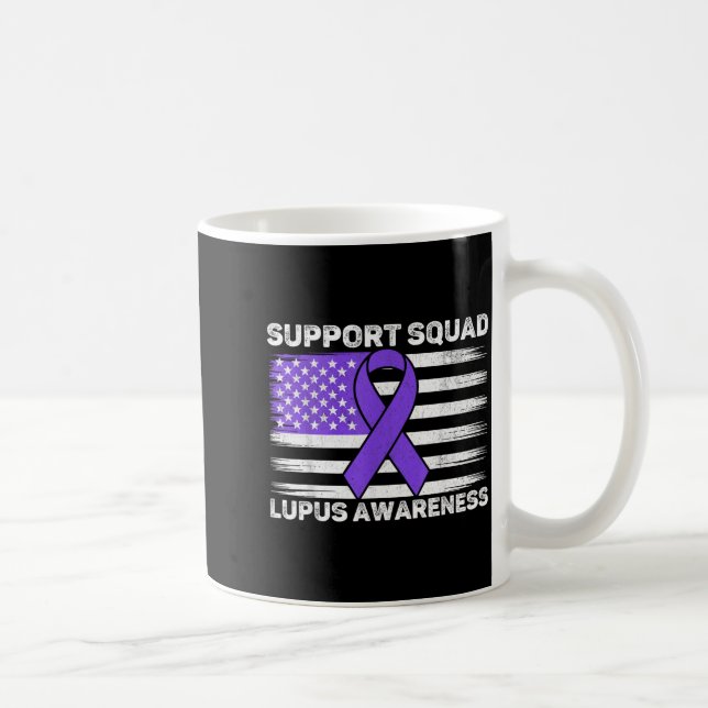 Caneca De Café Equipe de Apoio Mês de Conscientização sobre Lúpus (Direita)