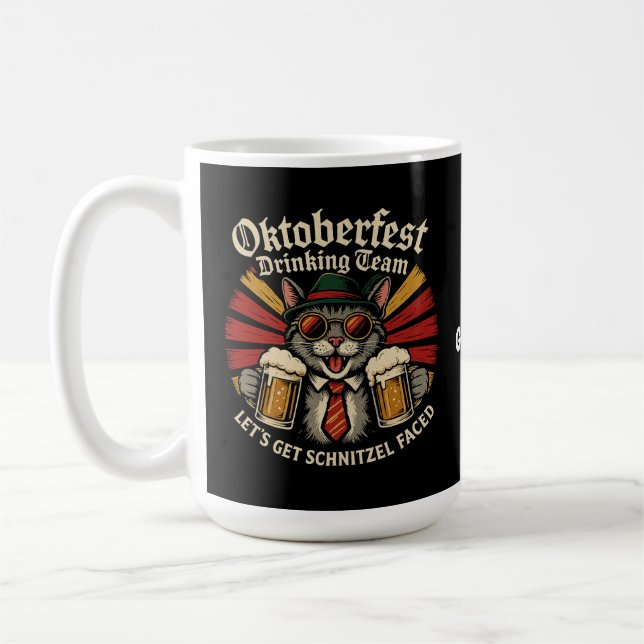 Caneca De Café Equipe de Bebendos Oktoberfest Deixa Schnitzel Enf (Esquerda)