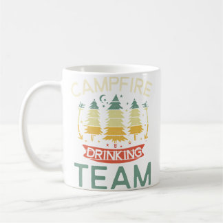 Caneca De Café Equipe de Bebidas em Fogueira de Acampamento RV Am